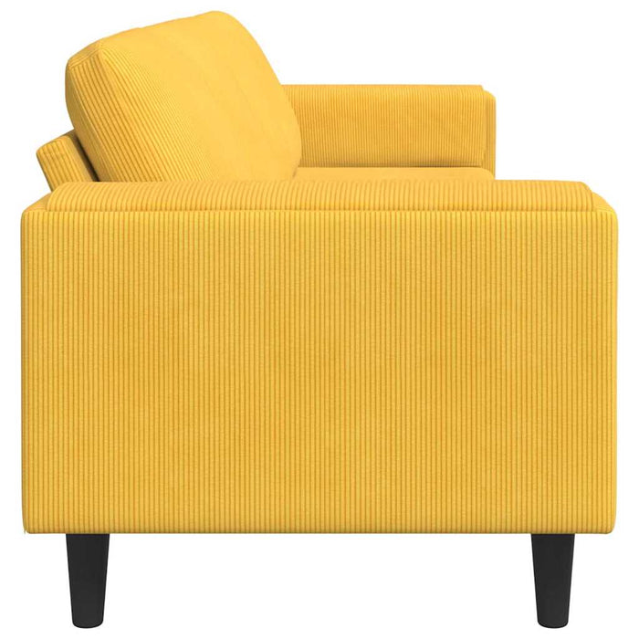 Sofa din material textil cu pernă Galben Deschis Țesătură de catifea - WALTI WALTI