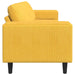Sofa din material textil cu pernă Galben Deschis Țesătură de catifea - WALTI WALTI