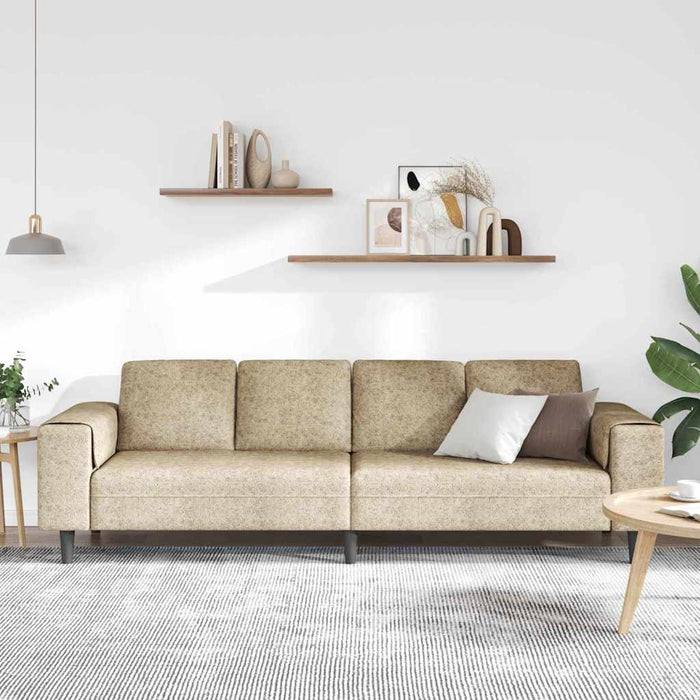 Set de canapea Gri deschis Piele ecologică de suede - WALTI WALTI