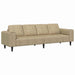 Set de canapea Gri deschis Piele ecologică de suede - WALTI WALTI