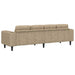 Set de canapea Gri deschis Piele ecologică de suede - WALTI WALTI