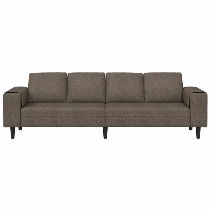 Set de canapea Gri închis Piele ecologică de suede - WALTI WALTI