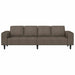 Set de canapea Gri închis Piele ecologică de suede - WALTI WALTI