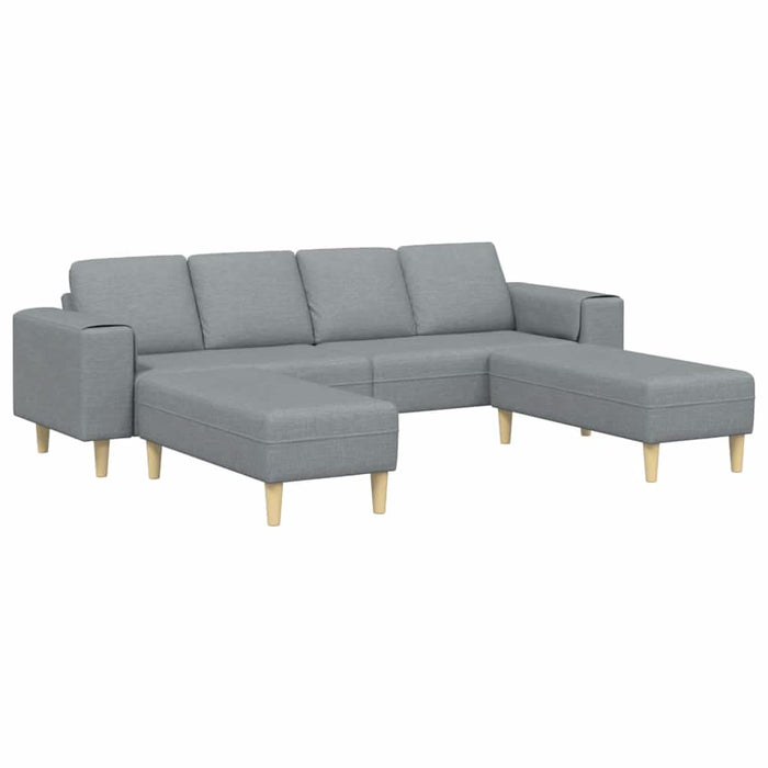 Set de canapea 3 pcs Gri deschis țesătură - WALTI WALTI