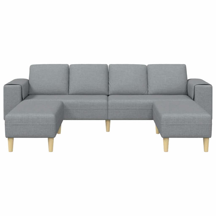 Set de canapea 3 pcs Gri deschis țesătură - WALTI WALTI