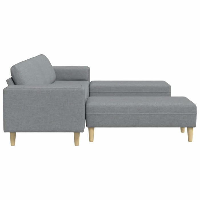 Set de canapea 3 pcs Gri deschis țesătură - WALTI WALTI
