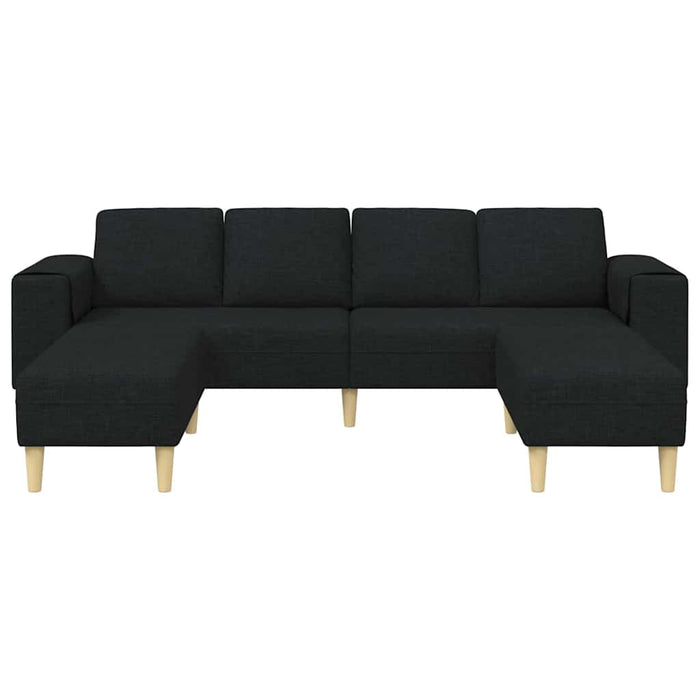 Set de canapea 3 pcs Negru țesătură - WALTI WALTI