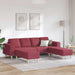 Set de canapea 3 pcs bordo țesătură - WALTI WALTI