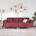 Set de canapea 3 pcs bordo țesătură - WALTI WALTI