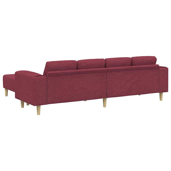 Set de canapea 3 pcs bordo țesătură - WALTI WALTI