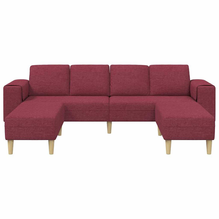 Set de canapea 3 pcs bordo țesătură - WALTI WALTI