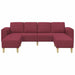 Set de canapea 3 pcs bordo țesătură - WALTI WALTI