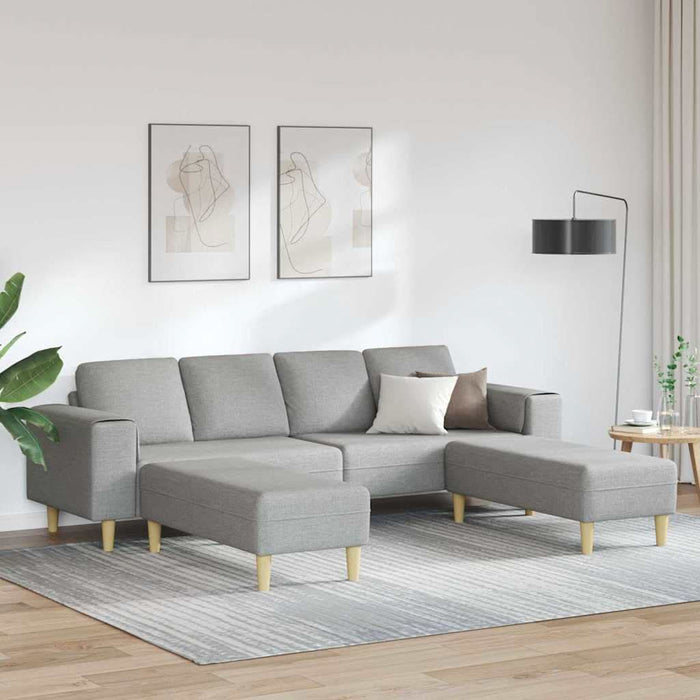 Set de canapea 3 pcs Gri de nor țesătură - WALTI WALTI