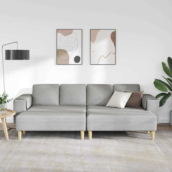Set de canapea 3 pcs Gri de nor țesătură - WALTI WALTI