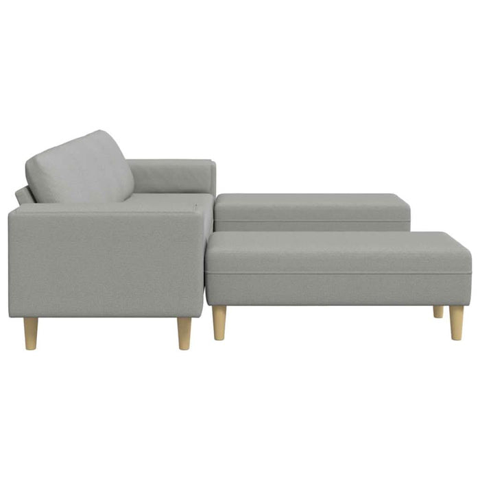 Set de canapea 3 pcs Gri de nor țesătură - WALTI WALTI