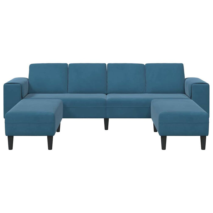 Set de canapea 3 pcs albastru Catifea - WALTI WALTI