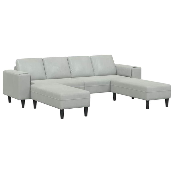 Set de canapea 3 pcs Gri deschis Catifea - WALTI WALTI