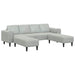 Set de canapea 3 pcs Gri deschis Catifea - WALTI WALTI