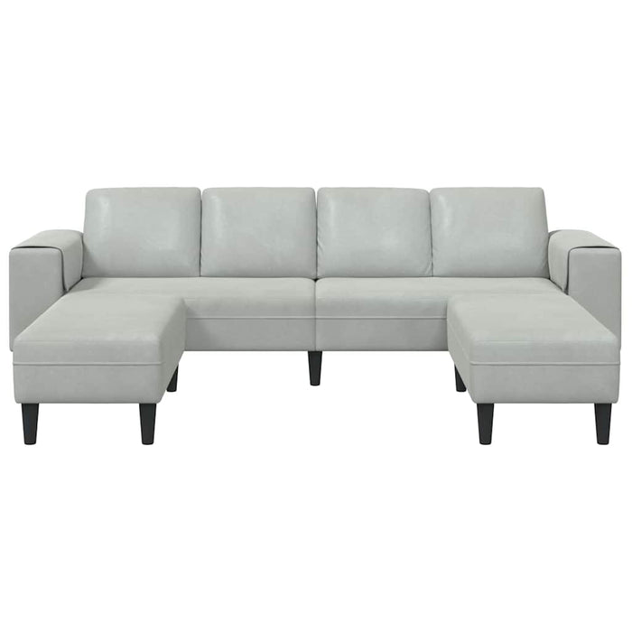 Set de canapea 3 pcs Gri deschis Catifea - WALTI WALTI