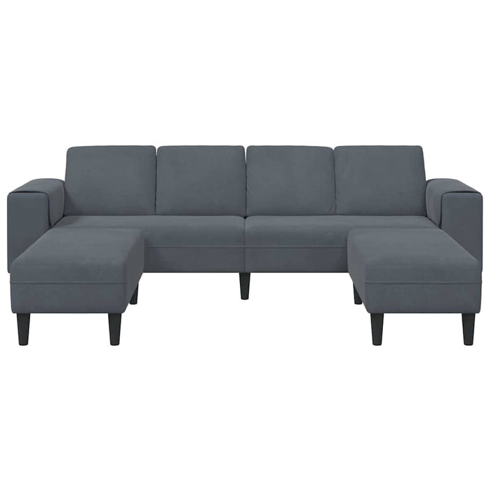 Set de canapea 3 pcs Gri închis Catifea - WALTI WALTI