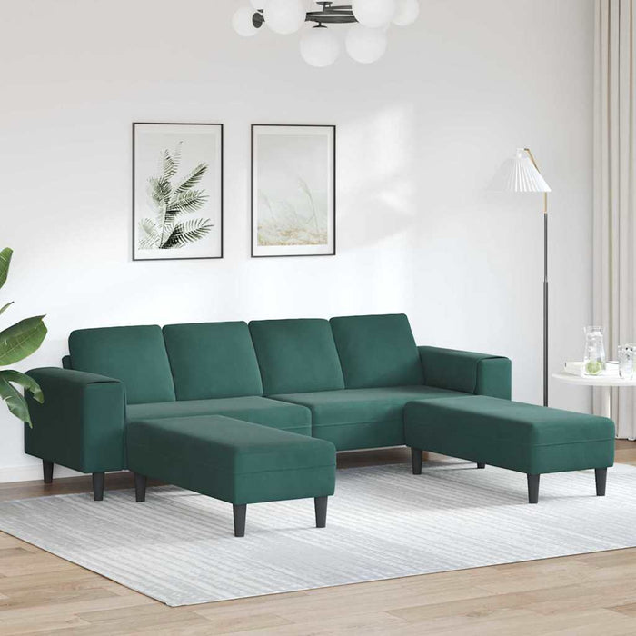 Set de canapea Verde închis Catifea - WALTI WALTI