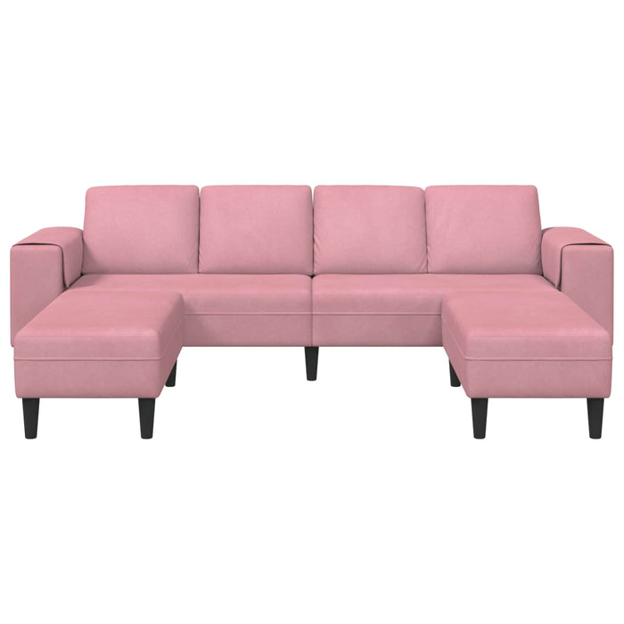 Canapea pentru living 3 pcs Roz 250 x 188 x 76 cm WALTI