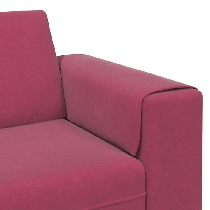 Set de canapea 3 pcs bordo Catifea - WALTI WALTI