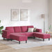 Set de canapea 3 pcs bordo Catifea - WALTI WALTI