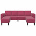 Set de canapea 3 pcs bordo Catifea - WALTI WALTI