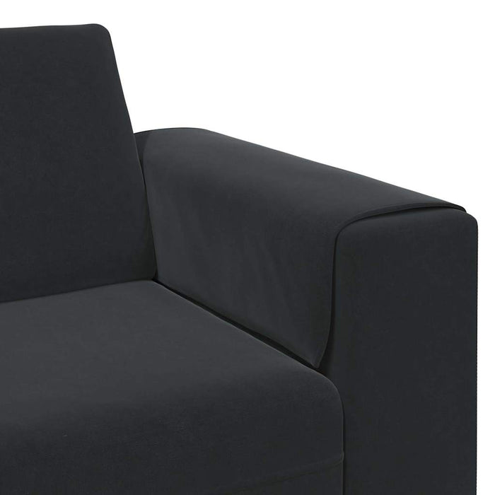 Set de canapea 3 pcs Negru Catifea - WALTI WALTI