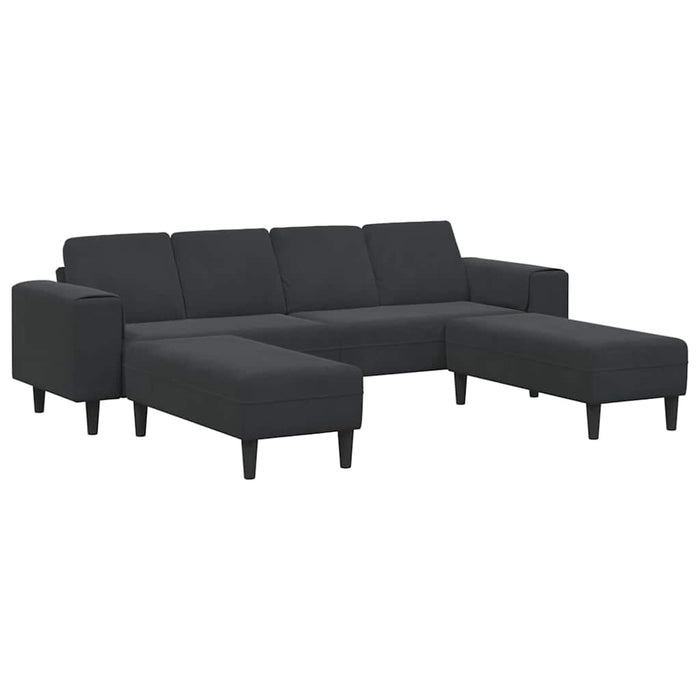Set de canapea 3 pcs Negru Catifea - WALTI WALTI