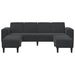 Set de canapea 3 pcs Negru Catifea - WALTI WALTI