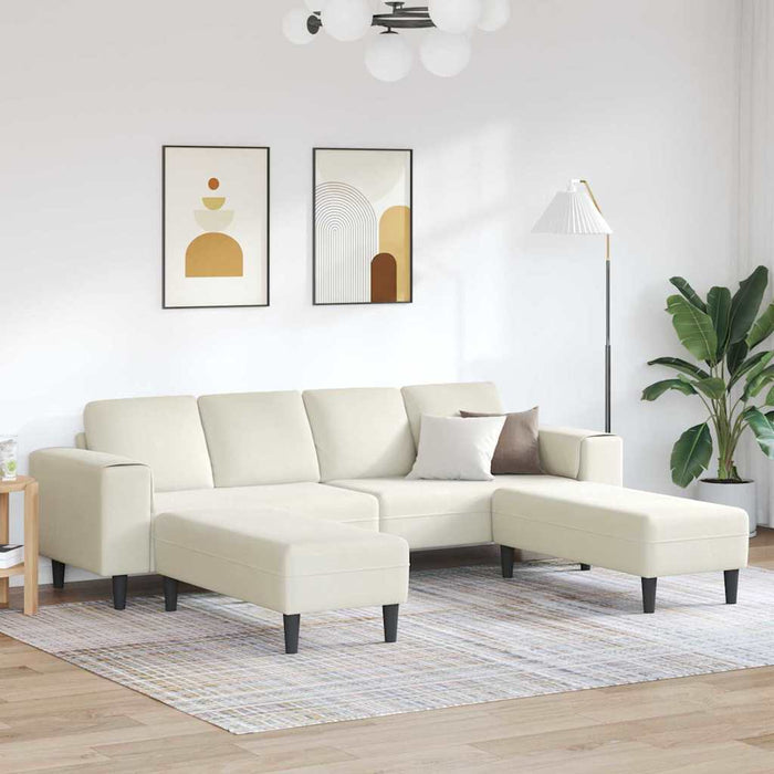 Set de canapea 3 pcs Crem Catifea - WALTI WALTI