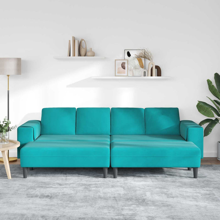 Canapea pentru living 3 pcs Turcoaz 250 x 188 x 76 cm WALTI