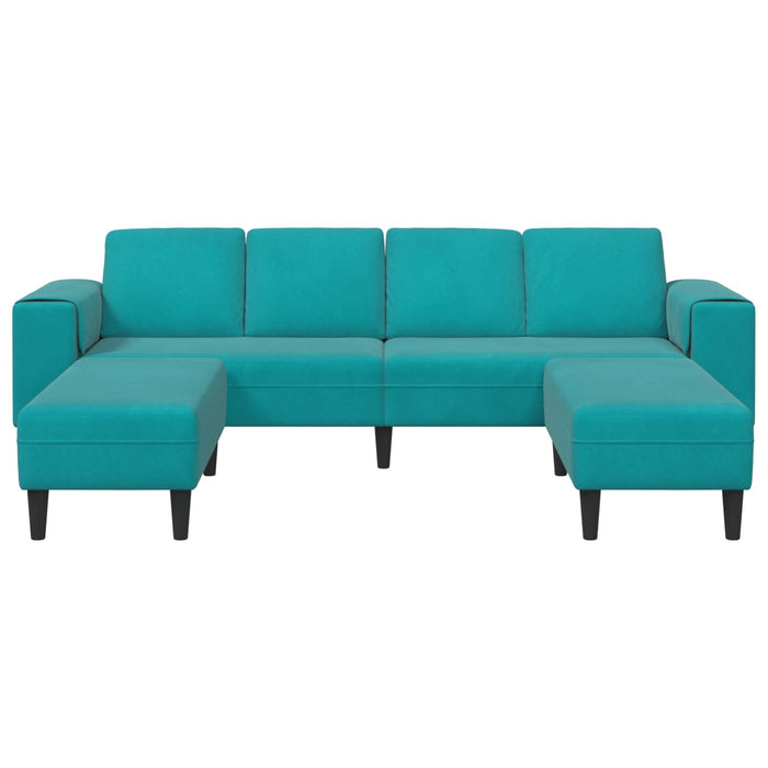 Canapea pentru living 3 pcs Turcoaz 250 x 188 x 76 cm WALTI