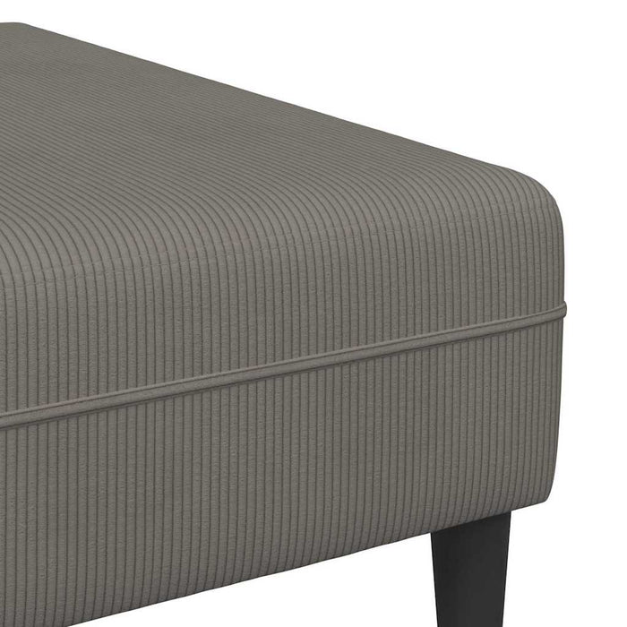 Sofa din material textil cu pernă Gri deschis Țesătură de catifea - WALTI WALTI