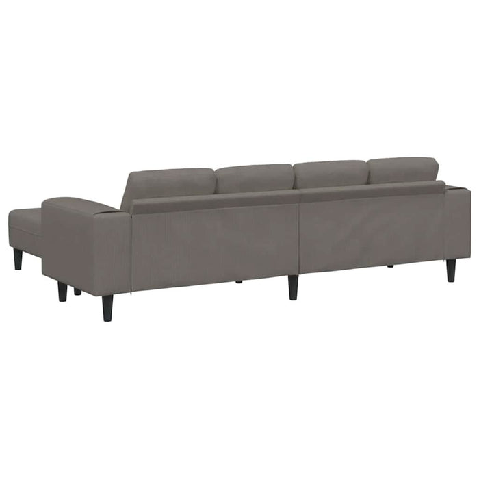 Sofa din material textil cu pernă Gri deschis Țesătură de catifea - WALTI WALTI