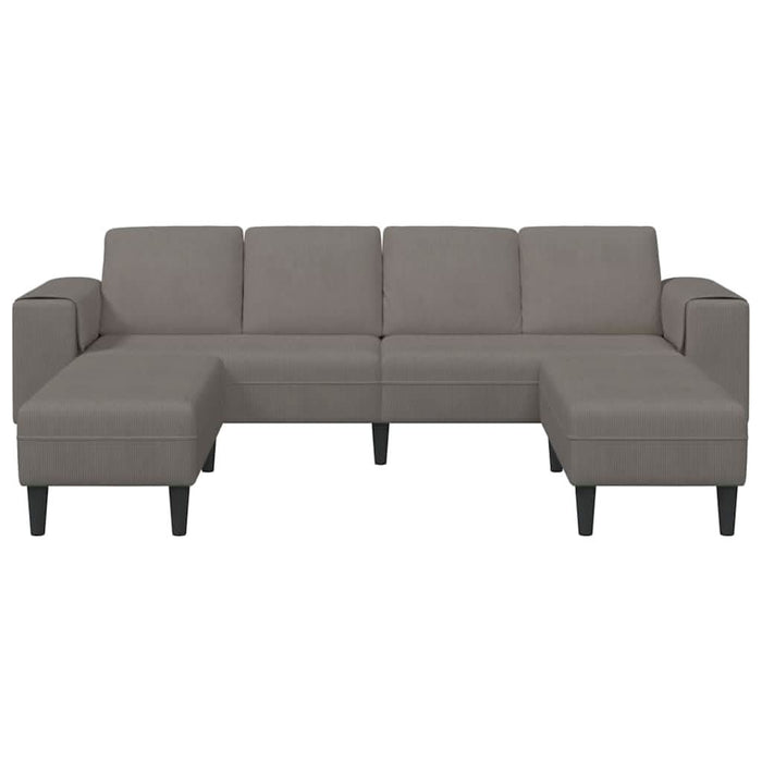 Sofa din material textil cu pernă Gri deschis Țesătură de catifea - WALTI WALTI