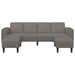 Sofa din material textil cu pernă Gri deschis Țesătură de catifea - WALTI WALTI