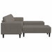 Sofa din material textil cu pernă Gri deschis Țesătură de catifea - WALTI WALTI