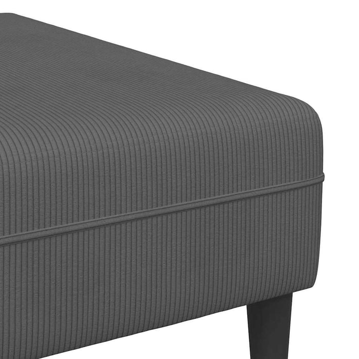 Sofa din material textil cu pernă Gri închis Țesătură de catifea - WALTI WALTI