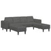 Sofa din material textil cu pernă Gri închis Țesătură de catifea - WALTI WALTI