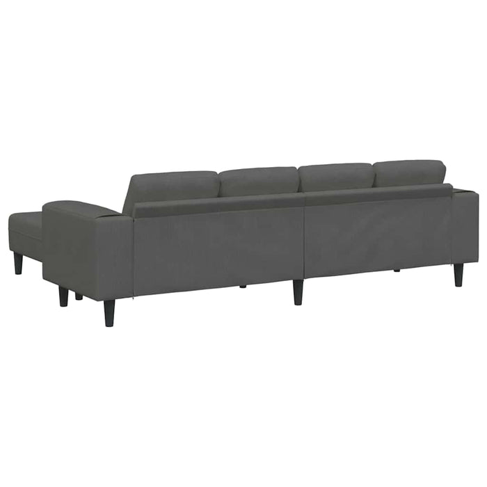 Sofa din material textil cu pernă Gri închis Țesătură de catifea - WALTI WALTI
