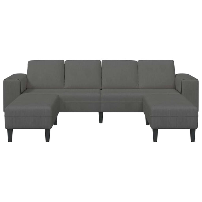 Sofa din material textil cu pernă Gri închis Țesătură de catifea - WALTI WALTI