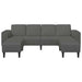 Sofa din material textil cu pernă Gri închis Țesătură de catifea - WALTI WALTI