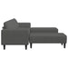 Sofa din material textil cu pernă Gri închis Țesătură de catifea - WALTI WALTI