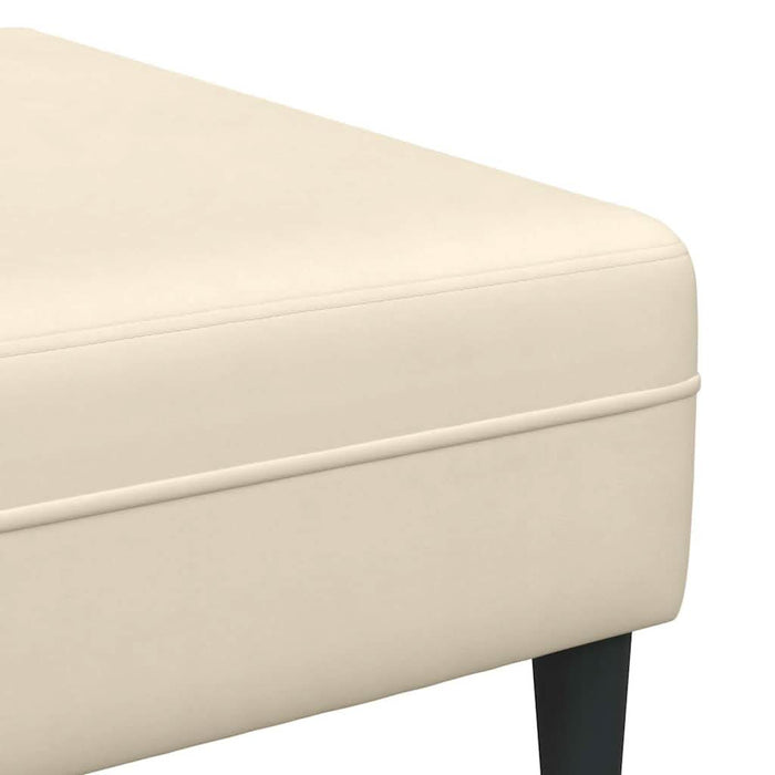 Sofa din material textil cu pernă Crem 208 cm Țesătură de catifea - WALTI WALTI