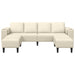 Sofa din material textil cu pernă Crem 208 cm Țesătură de catifea - WALTI WALTI