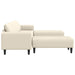 Sofa din material textil cu pernă Crem 208 cm Țesătură de catifea - WALTI WALTI