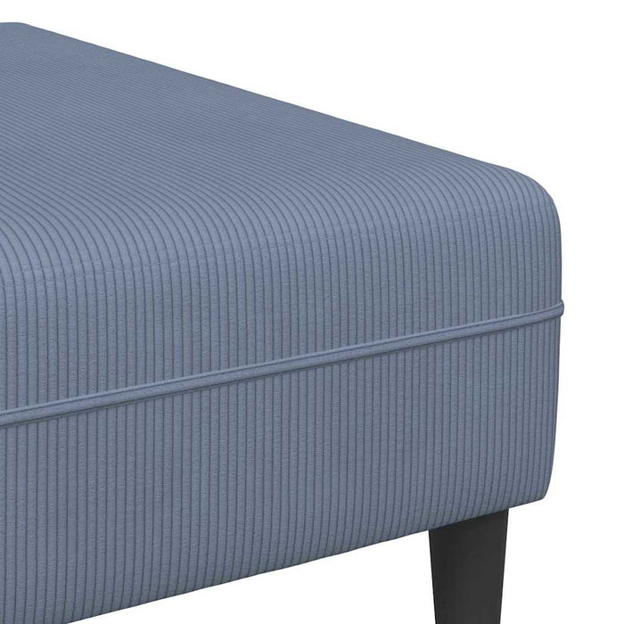 Sofa din material textil cu pernă albastru Țesătură de catifea - WALTI WALTI